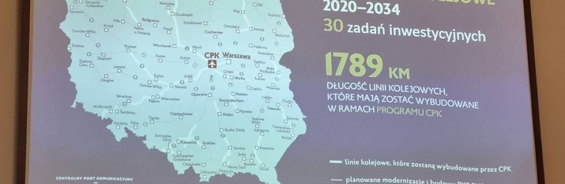 Konsultacje związane z koncepcją budowy linii kolejowej biegnącej z Giżycka przez Orzysz – Pisz - Kolno do planowanego Centralnego Portu Komunikacyjnego