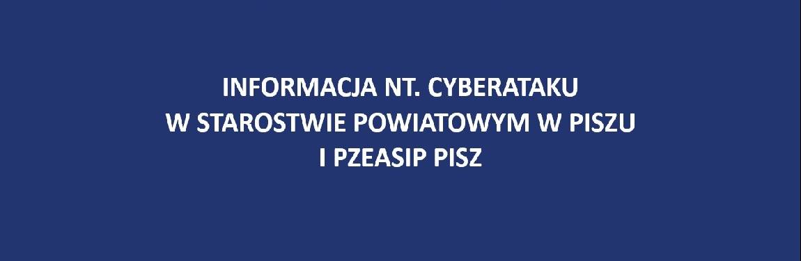 INFORMACJA NT. CYBERATAKU