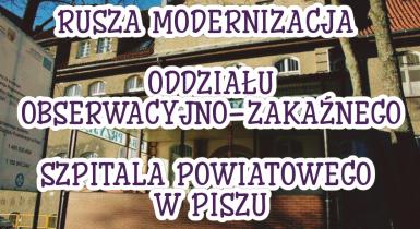 Od planów do realizacji. Szpital Powiatowy w Piszu rozpoczyna modernizację Oddziału Obserwacyjno-Zakaźnego